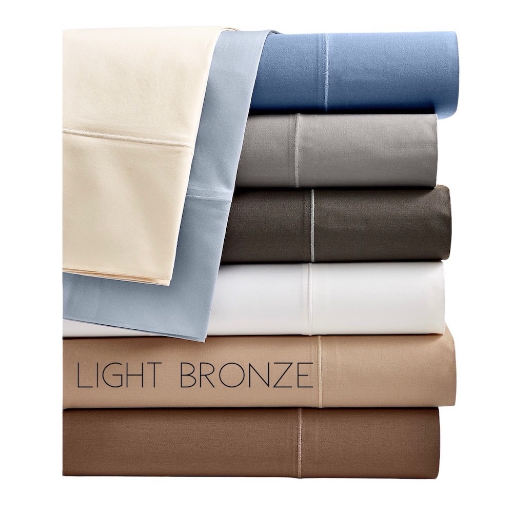 Hotel Collection Solid 525 TC Cotton STANDARD Pillowcases LIGHT BRONZE